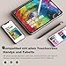 Tablet Stift MEKO 2 Pack Touchscreen Stift 2 in 1 Gummi Stylus Touch Pen für alle Handys/Tablets iPhone i-Pad Pro Mini iWatch Samsung Huawei Xiaomi Surface Chromebook usw. Schwarz+Silber