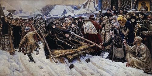 Pintura al óleo Boyarina Morozova de Surikov, lienzo artístico premium de 60x90cm