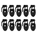 Boucle chaussures de randonnée bottes EDC clip 10Pcs équipement Shoelace camping extérieur et randonnée pédestre Camping Hippocampe (Black, One Size)