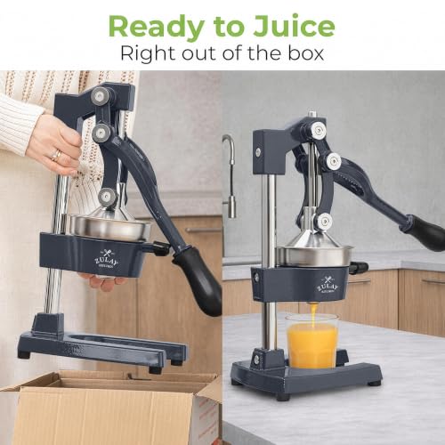 Image of Zulay Kitchen Cast Iron Juicer - Heavy Duty Manual Juicer with Detachable Strainers for Easy Cleaning, Orange Juice Press for Citrus Fruits, Perfect for Bartenders, Juice Lovers & Health Enthusiasts