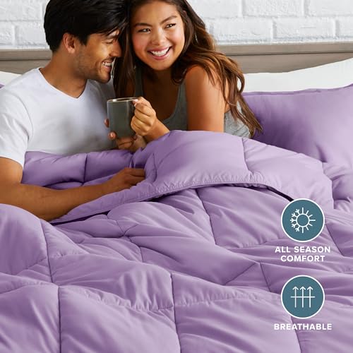 Image of Bare Home Comforter Set - Full Size - Ultra-Soft - Goose Down Alternative - Premium 1800 Series - All Season Warmth (Full, Lavender)