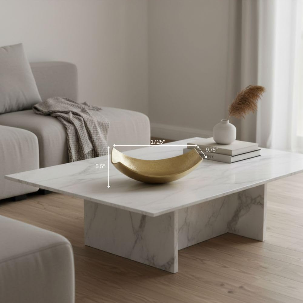 Amazon.com: Cucha Large Aluminum Scoop Dish, Gold Finish, Modern