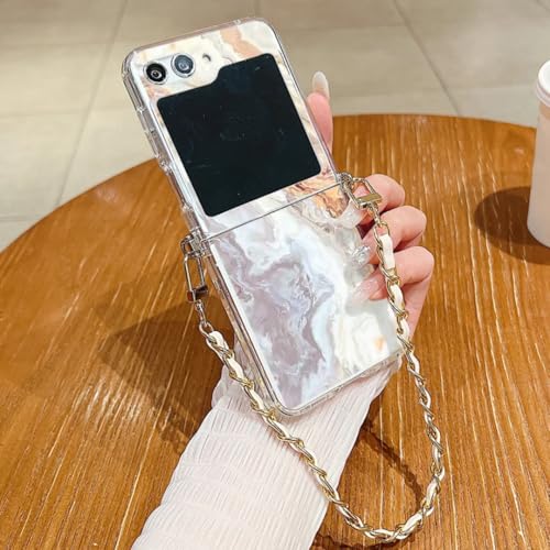 Coque Samsung Z Flip3 marbre premium et étui TPU transparent haute résistance