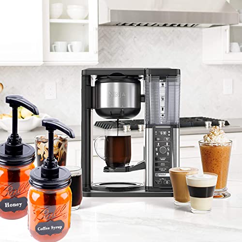 image for GMEPOCH Mason Jar Syrup & Sauce Honey Dispenser Pump Lids for Regular 