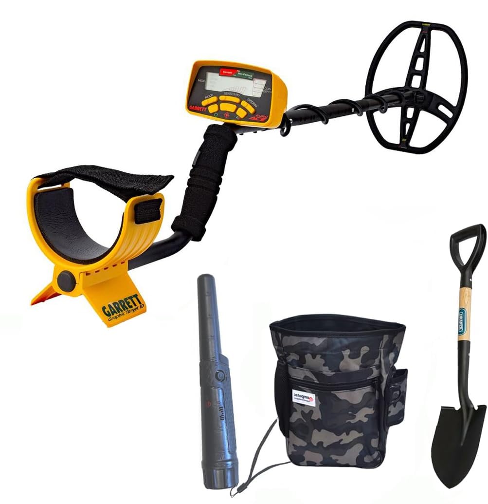 METAL DETECTOR EURO ACE 350 GARRETT SPECIAL PACK PINPOINTER PALA DRAPER MARSUPIO EMPOTEC