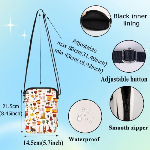 G2TUP Spain Travel Crossbody Bag Spain Souvenir Gift Spain Trip Shoulder Bag Spain Vacation Merchdise2