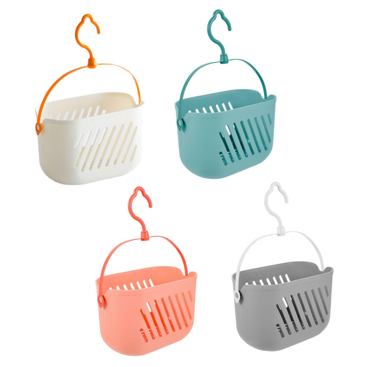 Healifty Cesta de Ducha Portátil de Plástico 4piezas para Almacenamiento y Organización de Champú y Productos de Limpieza, Adecuado para Baño Moderno y Ordenado