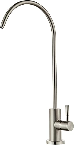 Miniatura 1 de Grifo de agua potable acero inoxidable 304, se adapta a la mayoría de unidades de ósmosis inversa o sistemas de filtración de agua, espacio sin aire