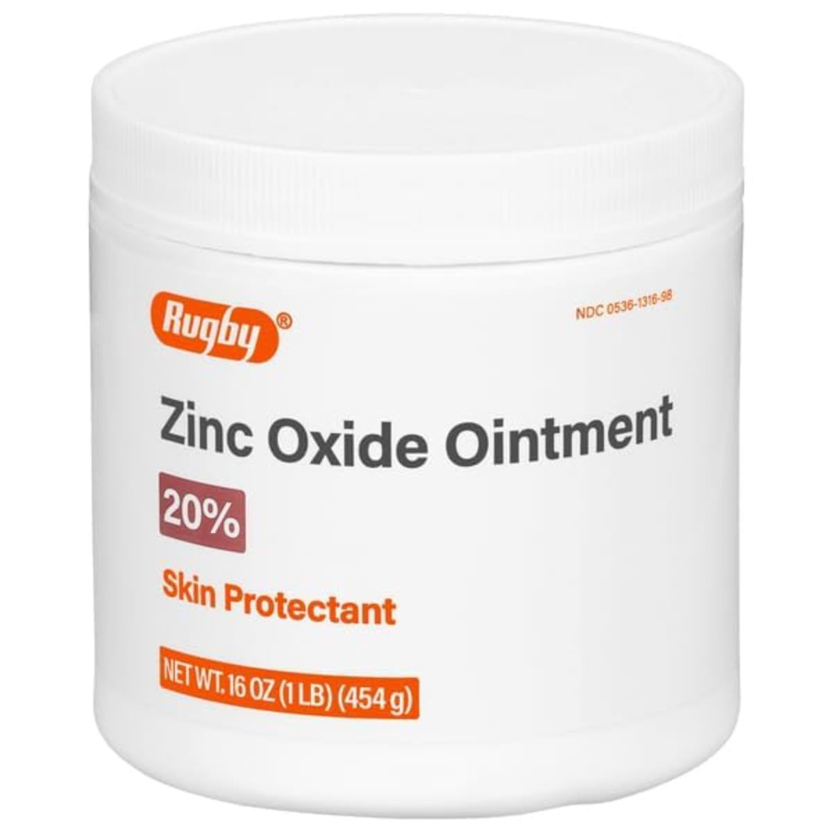RUGBY LABORATORIES Zinc Oxide Skin Protectant Ointment For Diaper Rash Chaffed Skin Lb Jar Pack Of Jars Total Lb'S 4 Jars Total 4 Pound Multi