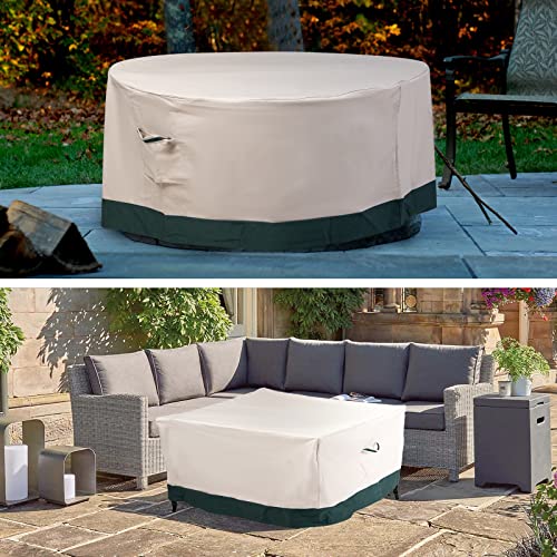 Forvio Fire Pit Cover Round 36 Inch, 600D Heavy Duty 100% Waterproof Outdoor Fireplace Cover For Patio Firepit, With Uv Protection And Fade Resistance #TOP6
