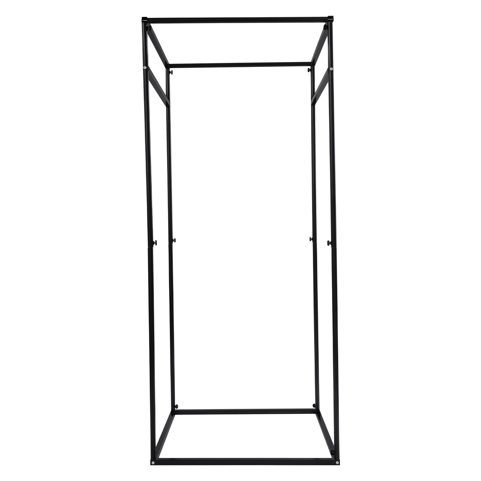 Magasin de vêtements Cabine d'essayage mobile carrée, lavable en machine, cabine d'essayage temporaire, cloison mobile, 85 x 85 x 200 cm, noir