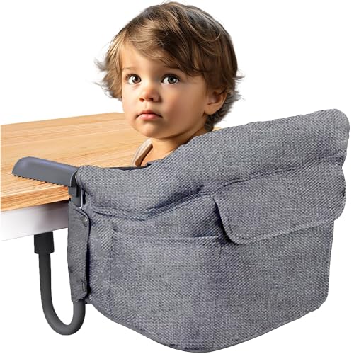 Image of High Chairs for Babies and Toddlers, Fast Table Chair, Travel High Chairs for Babies, Baby Chair for Eating for Babies 6-36 Months & 1-3 Year Old Toddler (Gray)