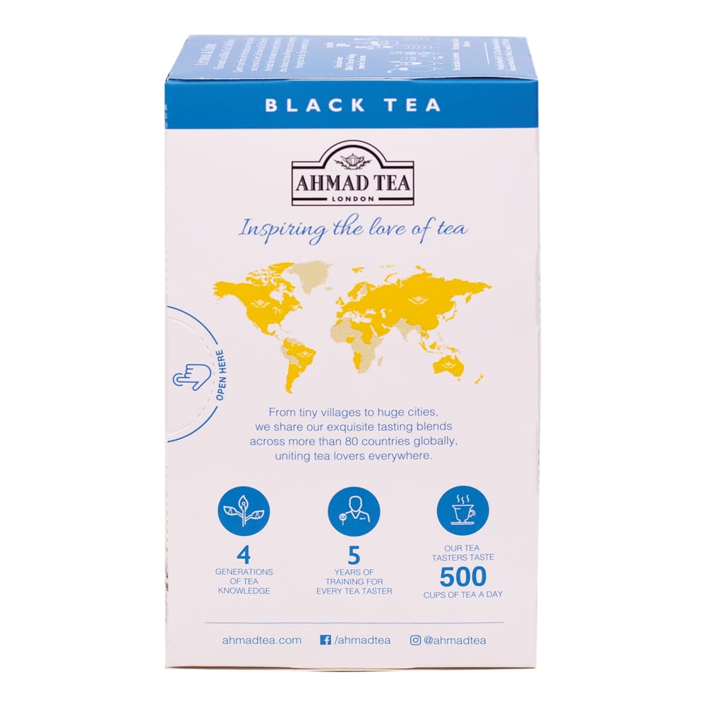 Ahmad Tea Black Tea, Cold Brew Lemon and Lime Teabags, Iced Tea, 20 ct (Pack of 1) - Caffeinated and Sugar-Free