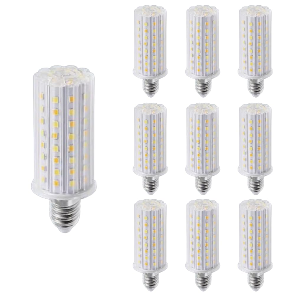 Paquete de 2/10 Bombillas Led de Maíz para el Hogar E14 de 9 W, Bombillas de Maíz de Tornillo Pequeño, Bombilla Led E14 de Ahorro de Energía, No Regulable, sin Parpadeo, Bombilla de Araña/10