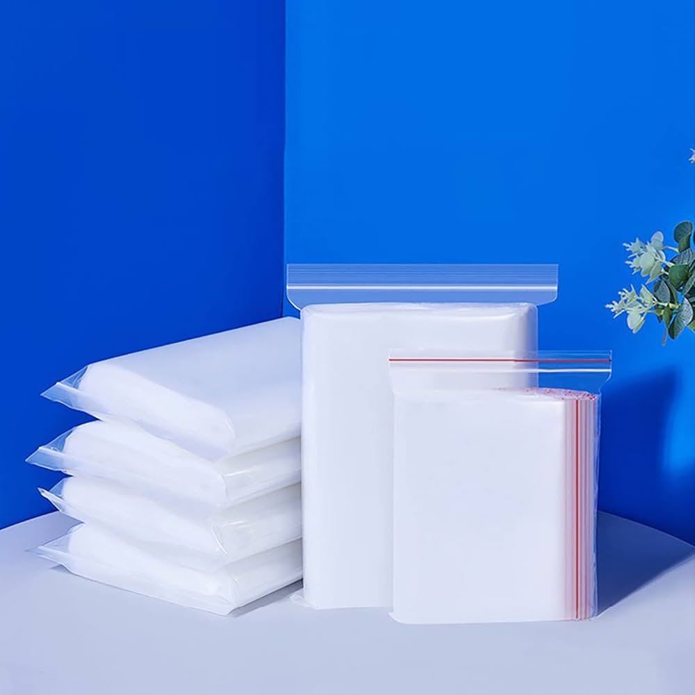 Amazon.co.jp: 100枚 チャック付きポリ袋 ジッパー付き袋 透明 小分け