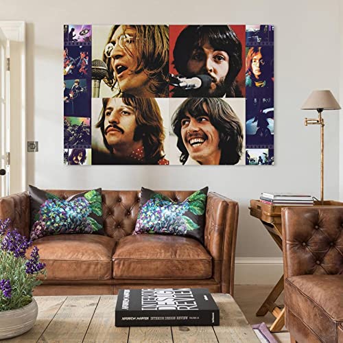 Poster décoratif vintage Beatles sur toile, affiches murales et image d’art imprimé, décoration de chambre à coucher, 60… - Les Beatles, Paul McCartney, John Lennon, RIngo Starr, George Harrison Poster décoratif vintage Beatles sur toile, affiches murales et image d'art imprimé, décoration de chambre à coucher, 60… – Image 6