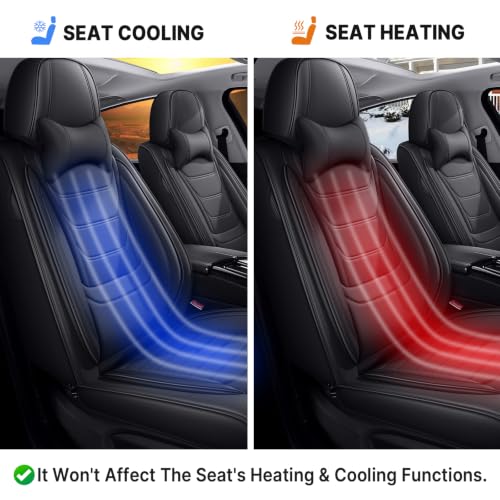 Image of for GMC Terrain 2010-2025 Seat Covers 2P w /Headrests (Black)