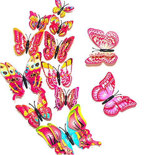 Image of Rangoli Butterfly Wall Stick or Magnet for Home, Office, Kids Room Decor Self Adhesive Removable PVC. Design-20