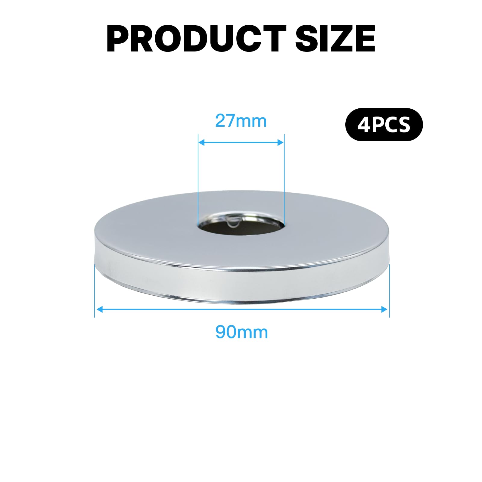 Hugwish tap Shower Pipe Cover Plate 3/4 inch 27mm x 90mm x 10mm in Height 4pcs - Image 2