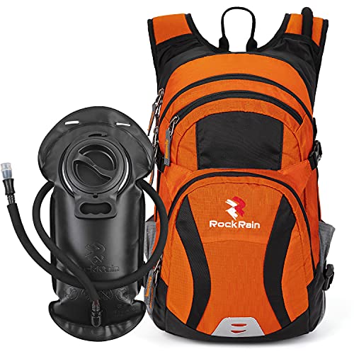 ROCKRAIN Hydration Backpack, WindSeeker Insulated Hydration Pack with 2.5L BPA Free Water Bladder, Lightweight Water Backpack Fits Cycling Biking Hiking, Outdoor Gear for Men Women