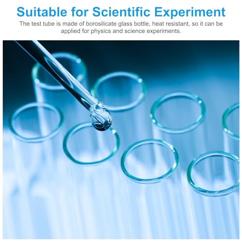 Tubes à essai en verre 10ml PATIKIL lot de 30 transparents pour laboratoire