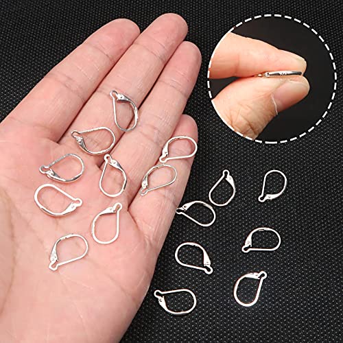 TOAOB 16pcs 925 Sterling Silver Earring Hooks Leverback French Ear Hook Ear Wire for DIY Jewelry Earring Making Supplies - Image 3