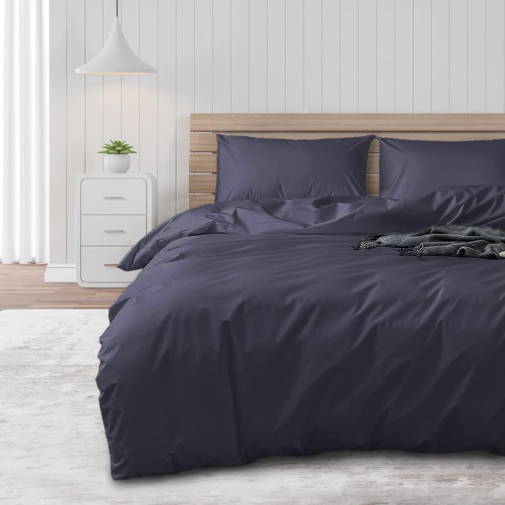 DUJUIKE Waterproof Duvet Cover, Duvet Protector, 100% Waterproof, Anti-Incontinence, Suitable for Pets, Cats and Dogs, Children, Elderly, Double Zipper (Dark Navy, 240 x 260 cm)