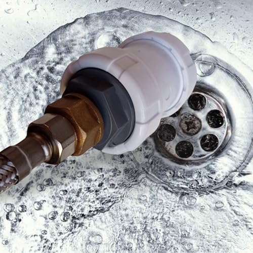 Desatascador Tuberías a Presión – Desatascador de Fregadero Profesional sin Químicos – Limpia Atascos con Presión de Agua – SOLO Tuberías de 32 mm y 40 mm - (Ver video de Funcionamiento)