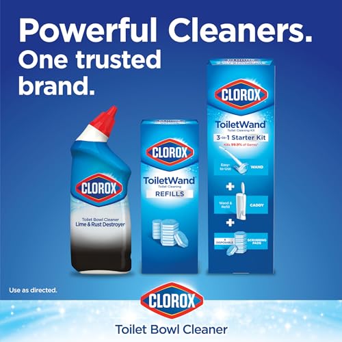 Image of Clorox Toilet Bowl Cleaner Lime & Rust Destroyer - 24 Ounces, Pack of 12 (Package May Vary)