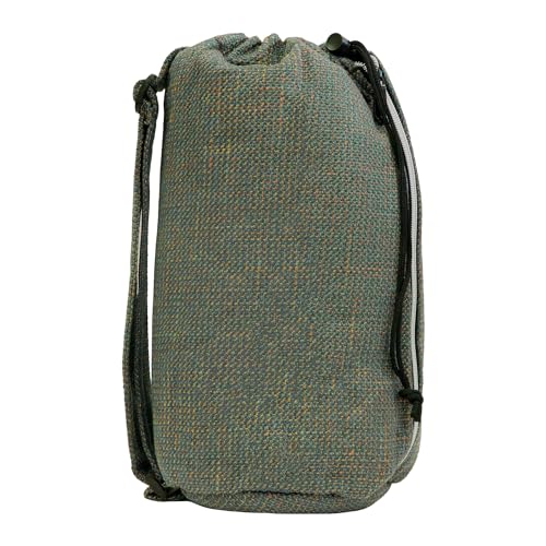 DIME BAGS - Drawstring Tube, Padded Bag, 5 Compartments, w/Shoulder Strap, Convenient, Durable (Aqua, 14")3