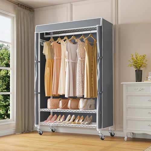 Image of VIPEK R3C Covered Clothing Rack for Hanging Clothes Rolling Closet
