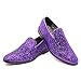 Men's Fashion Smoking Sparkly Glitter Sequin Dress Tuxedo Loafers Slip On Shoes SM-04 (Purple, us_Footwear_Size_System, Adult, Men, Numeric, Medium, Numeric_11)