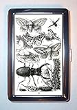 c1860 Victorian Bug Insect Butterfly, Beetle, ID Wallet or Cigarette Case USA Made