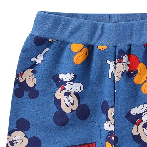 Image of Disney Mickey Mouse Boys Short Sleeve T-Shirt and French Terry Short Set for Toddler and Big Kids