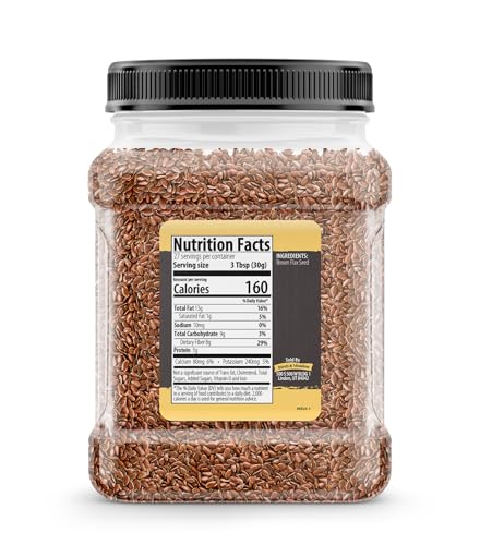 BIRCH & MEADOW Brown Flax Seeds, 1.8 lb, Nutty Flavor