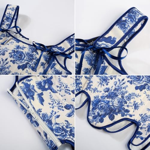Corset Renaissance Scarlet Darkness : le haut floral ajustable pour sculpter le buste