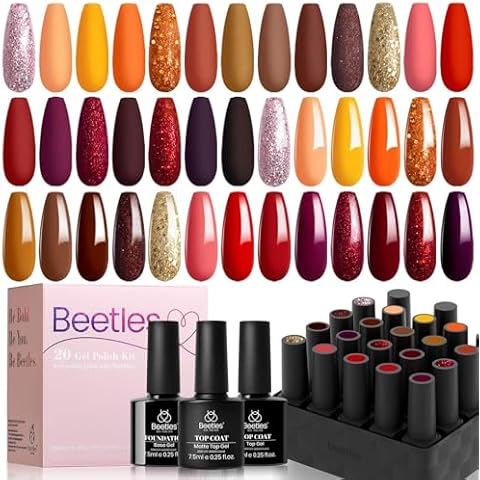 Beetles 20 Pcs Gel Nail Polish Set Cover