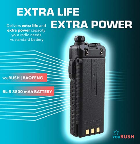 image for youRUSH Extended Battery BL-5 3800 mAh with USB Charging Cable - 2 Pac