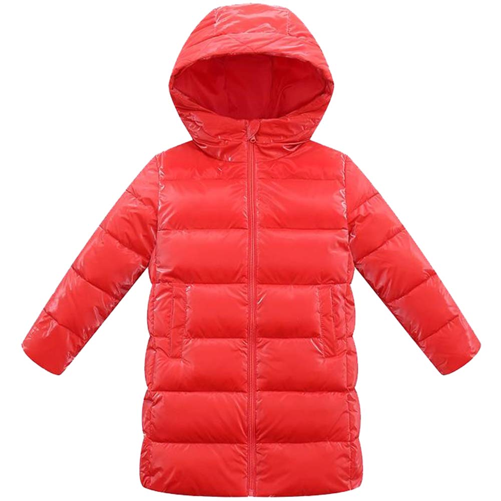 amropi Bambini Giubbotto Piumino Invernale Ragazze Giacca Leggero Cappotto con Cappuccio per 3-12 Anni