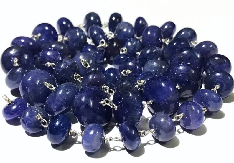 Perles rondes en tanzanite naturelle 8mm à 12mm pour imaginer vos propres bracelets d'été