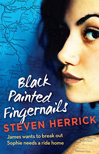 Black Painted Fingernails view 2
