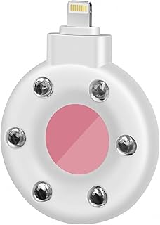 Hidden Devices Detector Hidden Camera Detectors Anti Spy Detector Camera Finder Spy LED Hidden Device Detector with Infrared Viewfinders Pocket Sized USB-C & Lightning Charging (Lightning White)