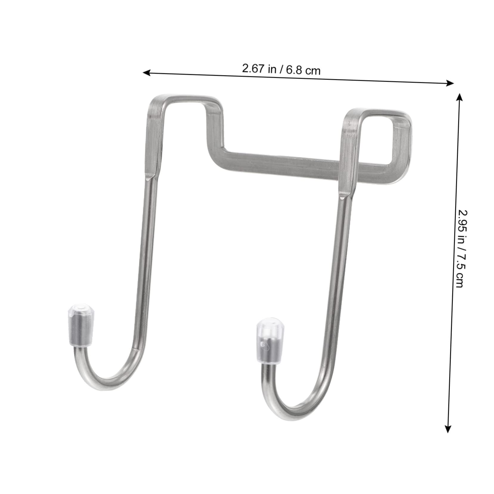 OHPHCALL 5Pcs Double Row Door Hanger Hooks Overcoat Storage Rack for Bathroom Entryway and Bedroom Hooks Color