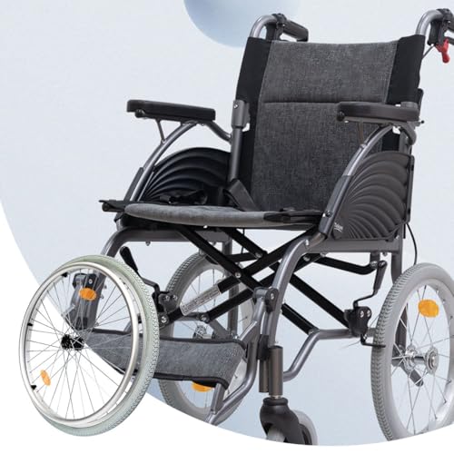 Neumáticos de Silla de Ruedas de 24 Pulgadas 1 3/8 Ruedas de Repuesto neumáticas Gruesas con rodamientos de Eje de 12 mm Absorción de Choque de Paseo suavo para sillas manuales