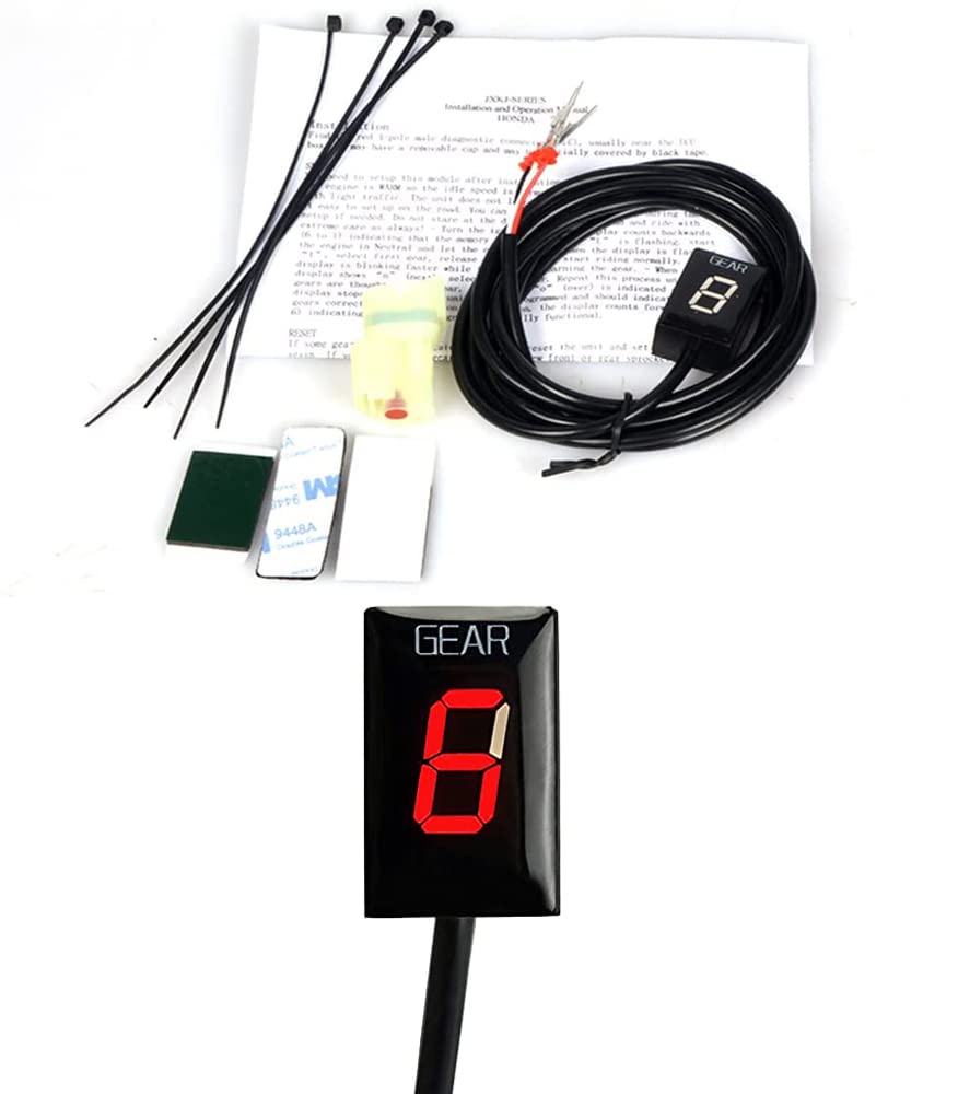Indicador de Marchas de Motocicleta Impermeable LED Display Compatible con Honda