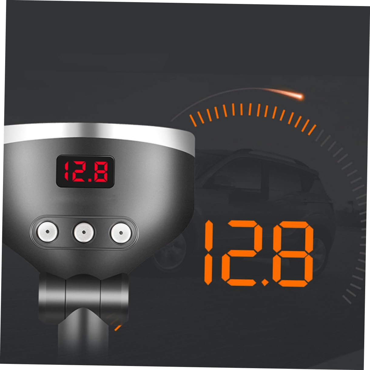Caricabatterie Auto con Splitter da Prese Accendisigari Dc Alimentatore Auto con Off e Display Tensione Doppia Porta USB Ricarica Rapida per Cellulari Tablet