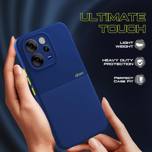 Image of AIBEX Premium Back Cover Case Compatible for Vivo V70 5G / Vivo V70 Elite 5G| Scratch & Drop Tested Shockproof Matte Texture Case with Soft Microfibre Lining | Slim Fit Cover with Anti-Scratch - Blue