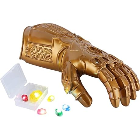 Spider Studio for Kids Infinity Gauntlet with Light Up and Removable Magnet...