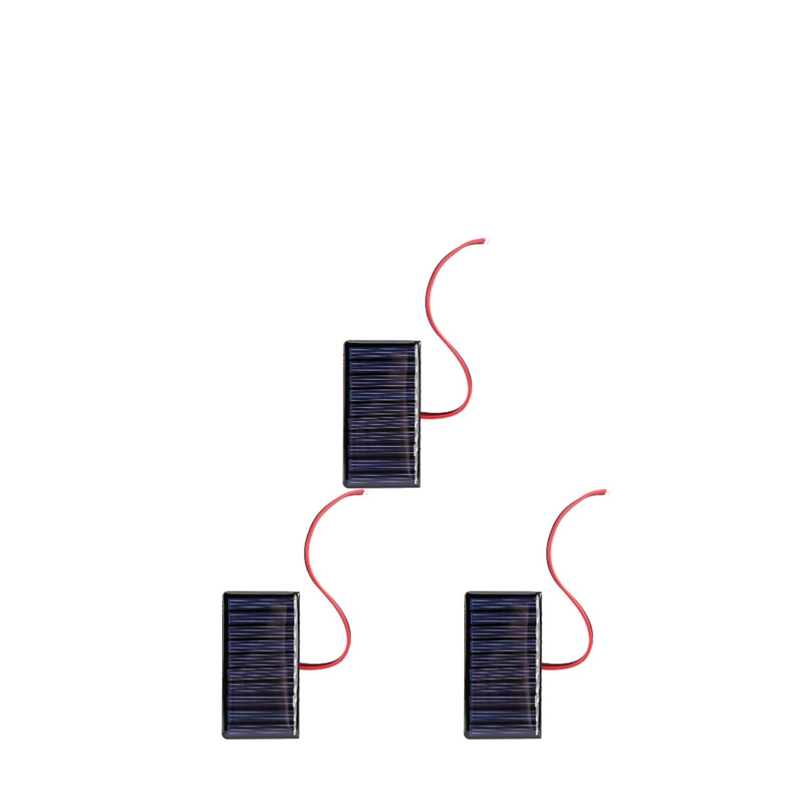 5V 75mA Solar Panel Mini Solar System Polysilicon Board Solar Cell Polycrystalline Solar Epoxy Panel(3pcs 5V 0.3W)