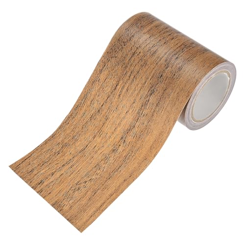 Image of M METERXITY 1-Roll Wood Grain Repair Tape, 3.15in x 15ft Textured Realistic Self-Adhesive Wood Floor Tape Contact Paper for Furniture /Floors /Home [Dark Brown Oak]